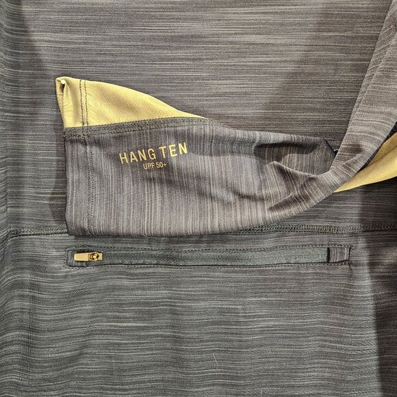 Hang Ten pull over Shirt Mens L Blue Gray UPF 50+ Grorpcore outdoor surfer hike - Picture 5 of 16